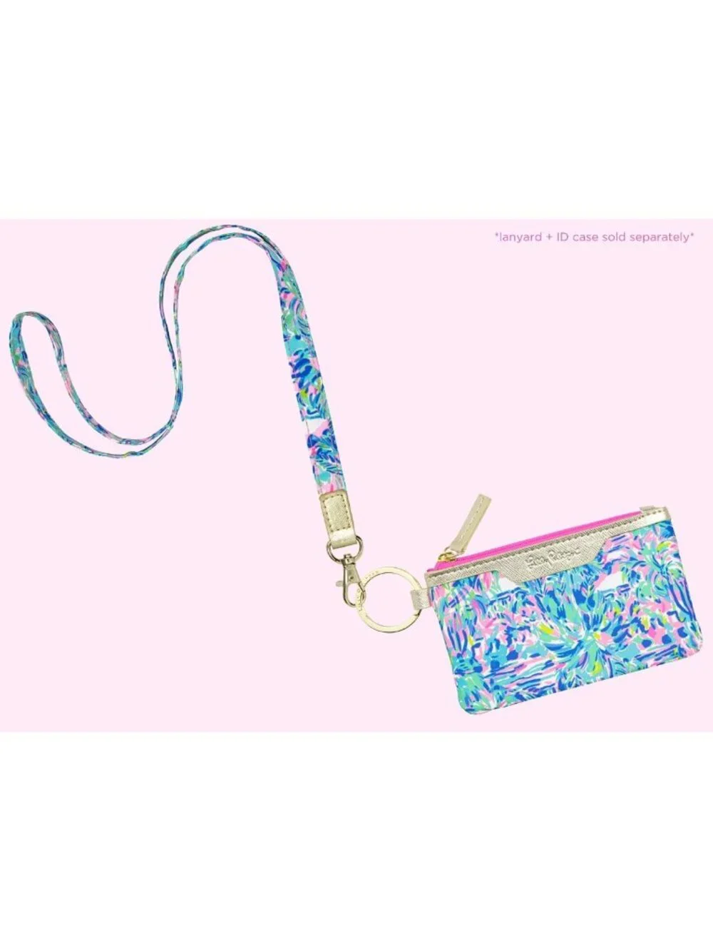 Chic Zip Card Case ID Wallet - Stylish Cabana Cocktail Design, Perfect for